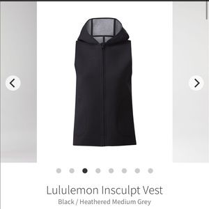 Lululemon Insculpt Vest blk/gry sz 4